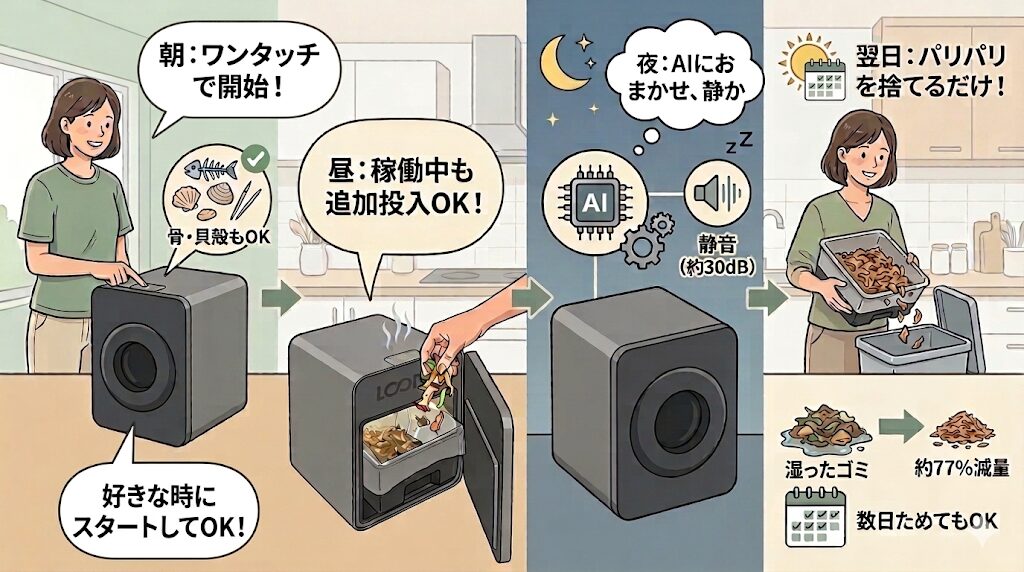 【1日の流れ】ルーフェンの追加投入や使い方をシミュレーション