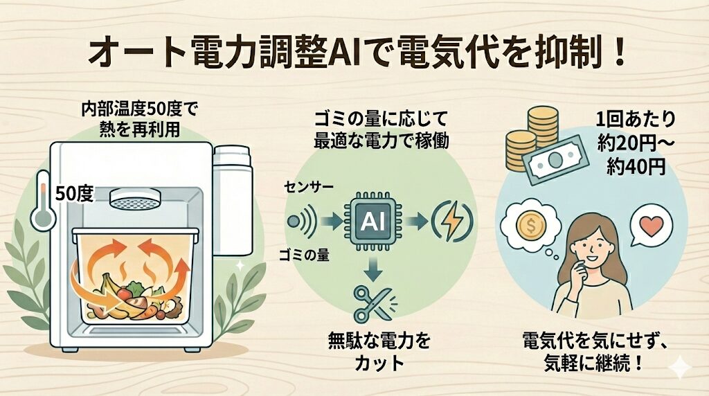 AIが電気代を抑制してくれるから省エネ仕様