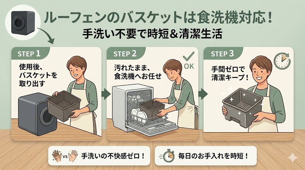 バスケットを食洗機で洗いたい人