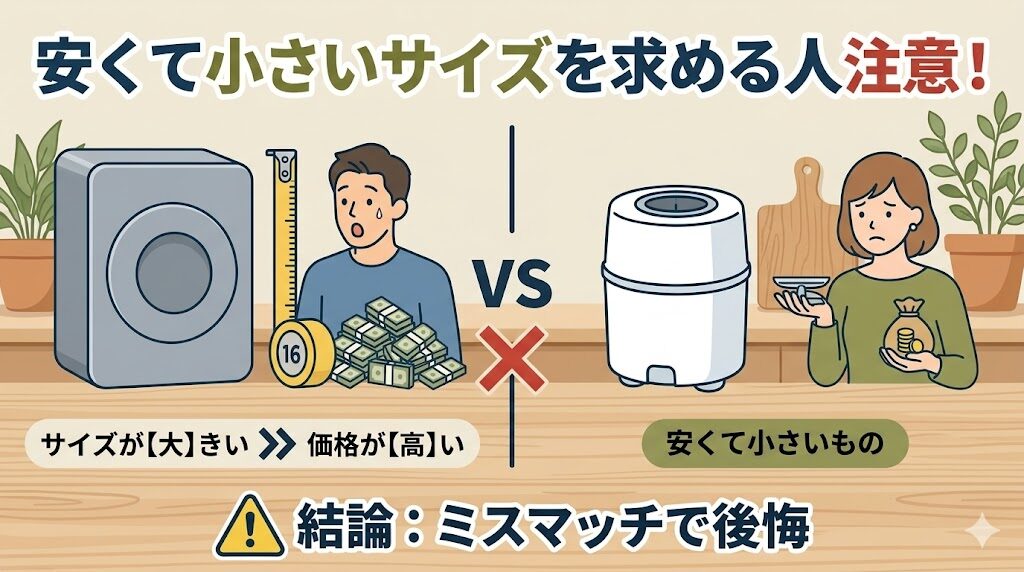 安くて小さいサイズを求める人は後悔するかも