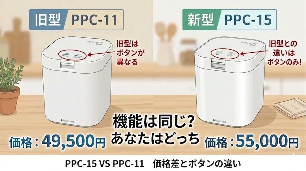 【新型と比較】実はほとんど同じ？旧型(PPC-11)と新型(PPC-15)あなたはどっち