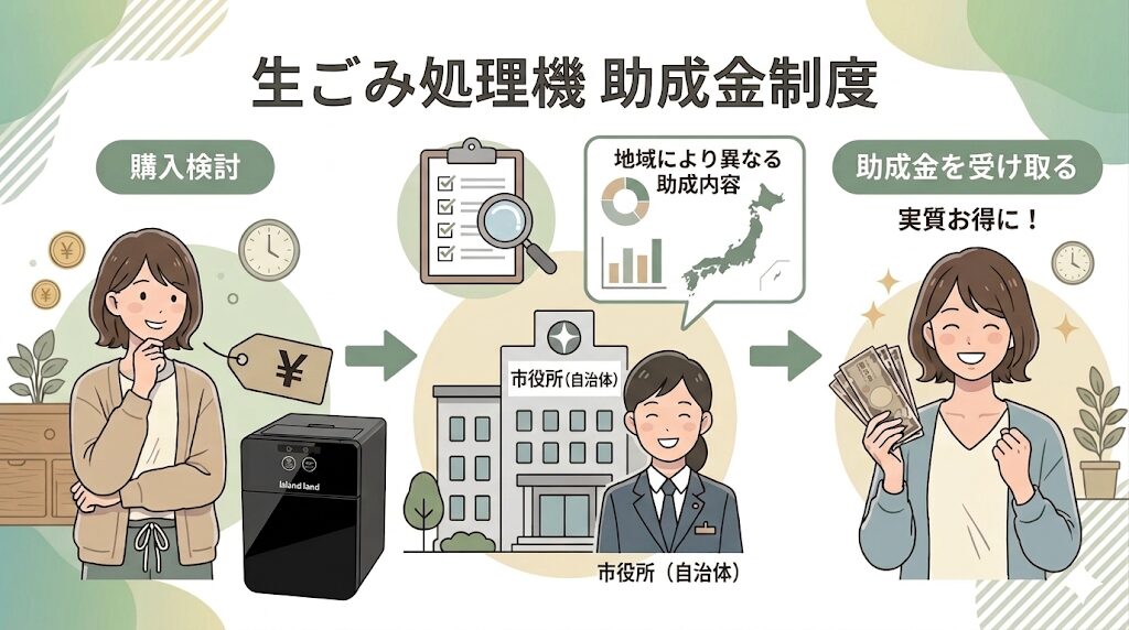 購入価格の50％が戻る場合も！生ごみ処理機の助成金制度について