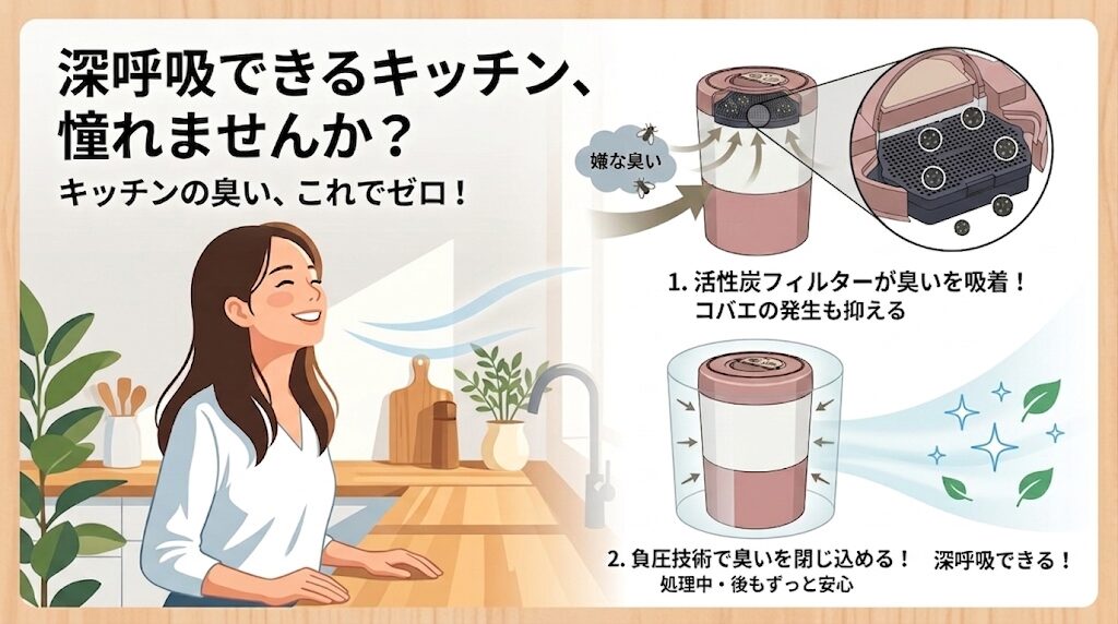 嫌な匂いやコバエが発生しない