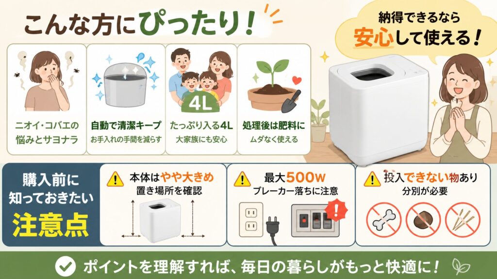GYUTTO（ギュット）生ごみ処理機は
こんな人におすすめ