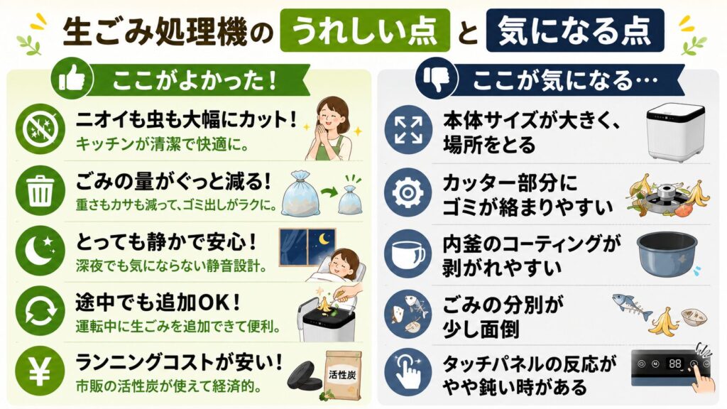 【結論】LOWYA(ロウヤ)生ゴミ処理機の口コミまとめ