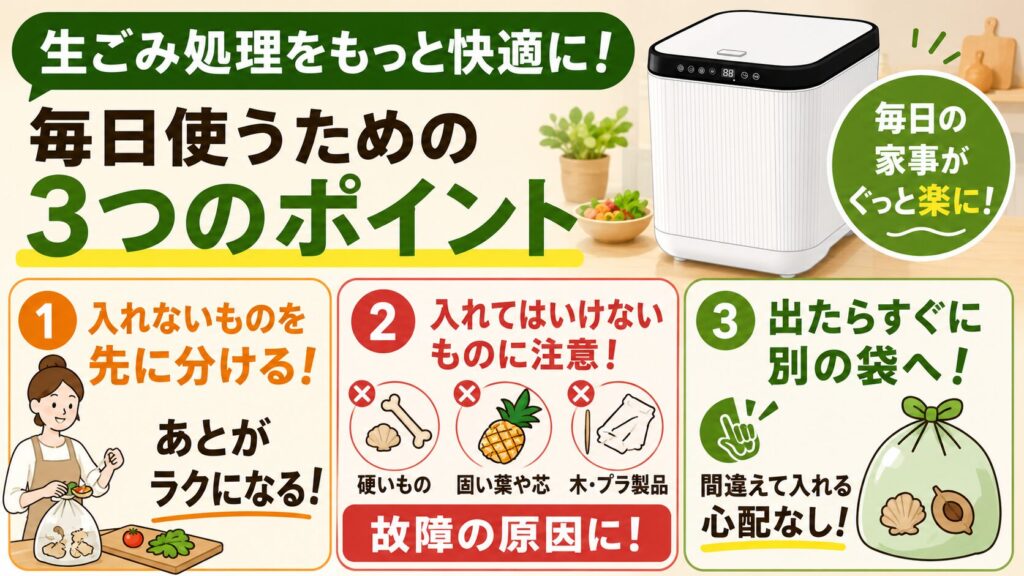 ごみの分別が少し面倒
