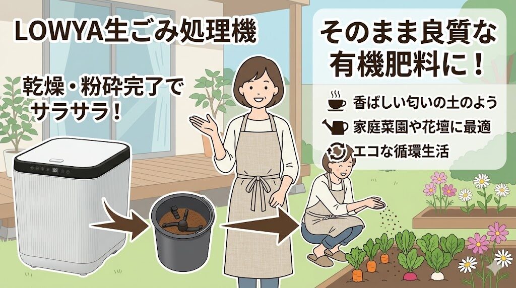 処理した生ごみを肥料として使いたい人