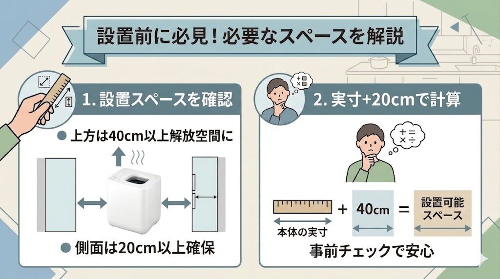 解決策：購入前にサイズを把握しておこう！