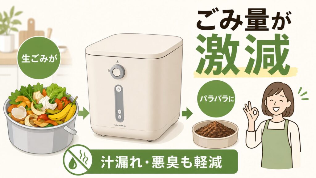 ごみの量が圧倒的に減る