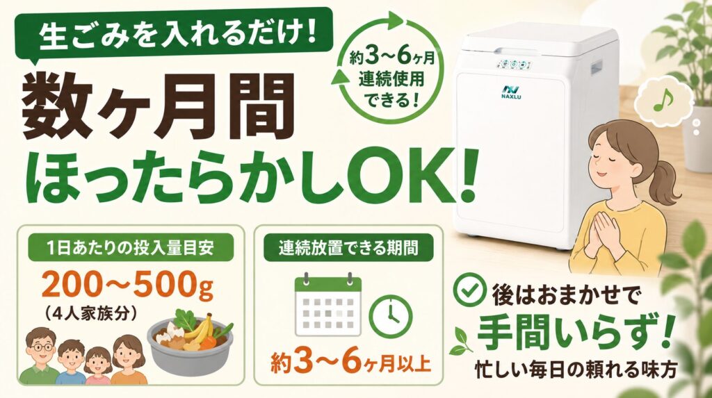 数ヶ月も中身を放置できる