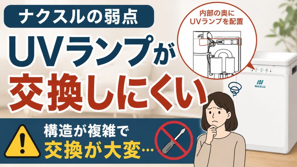UVランプが交換しにくい