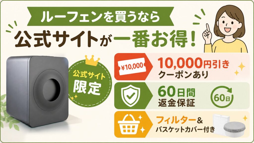ルーフェン:最安値&安心特典が豊富な公式サイト