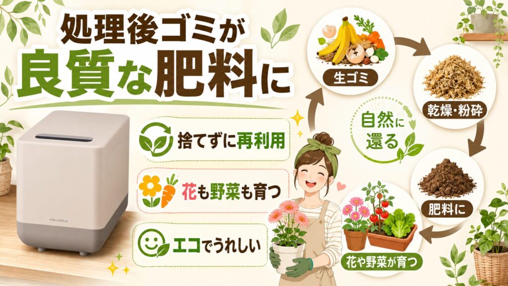 処理後のゴミを良質な肥料になる