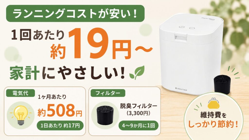電気代やフィルター代など、ランニングコストを抑えたい人