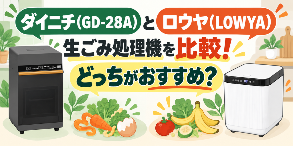 ダイニチ(GD-28A)とロウヤ(LOWYA)生ごみ処理機を比較！どっちがおすすめ？