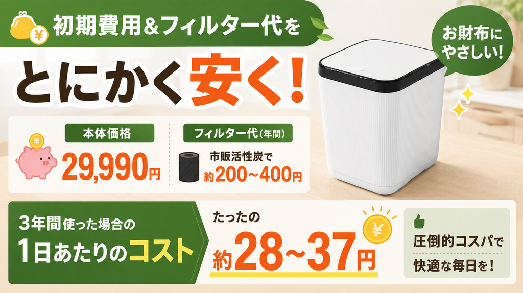 初期費用とフィルター代をとにかく安く抑えたい人