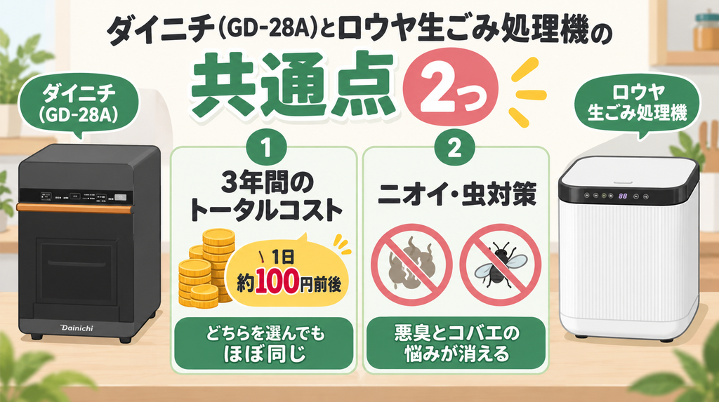 ダイニチ（GD-28A）とロウヤの共通点