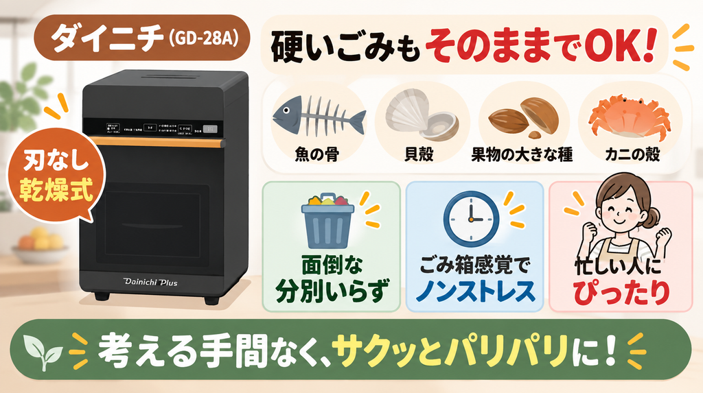 硬い骨などの面倒な分別をしたくない人